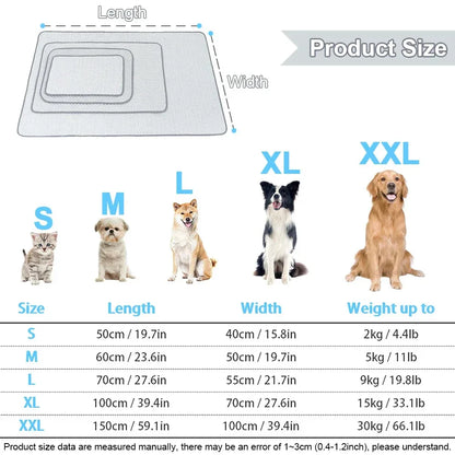 Dog Cooling Mat Summer Washable Portable Pet Coolings Pad for Dogs Cat Ice Silk Blanket Sofa Breathable Sleeping Mat